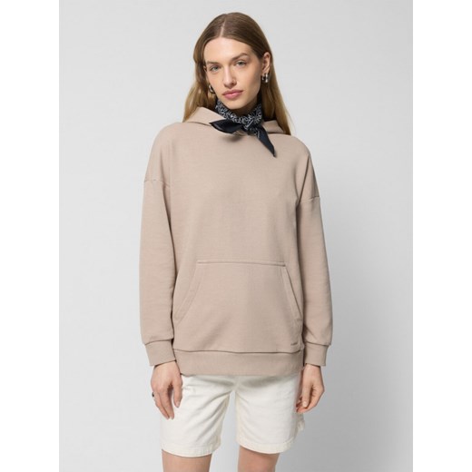Damska bluza nierozpinana z kapturem Outhorn OTHWSS24TSWSF1641 - beżowa Outhorn M/L wyprzedaż Sportstylestory.com