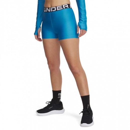 Damskie legginsy krótkie treningowe Under Armour UA Hg Authentics Shorty  - niebieskie ze sklepu Sportstylestory.com w kategorii Szorty - zdjęcie 177577255