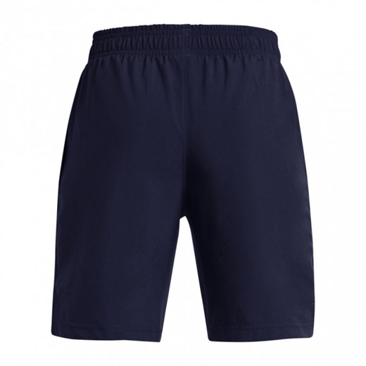 Chłopięce spodenki treningowe Under Armour UA Tech Woven Wordmark Short - granatowe ze sklepu Sportstylestory.com w kategorii Spodenki chłopięce - zdjęcie 177577267