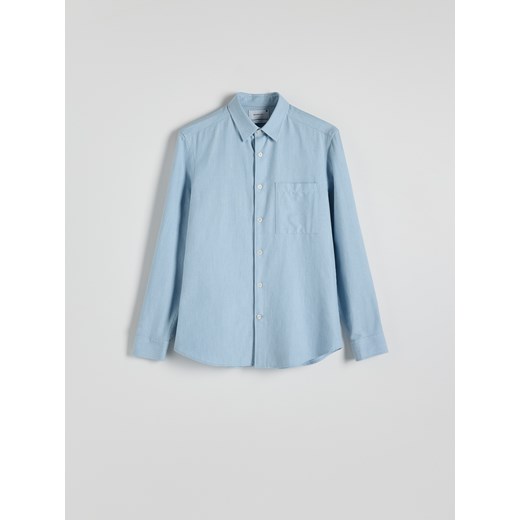 Reserved - Bawełniana koszula regular fit - jasnoniebieski Reserved L Reserved