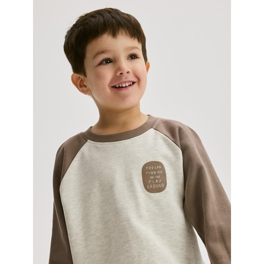 Reserved - Bawełniany komplet z nadrukiem - beżowy Reserved 5-2 lata) Reserved