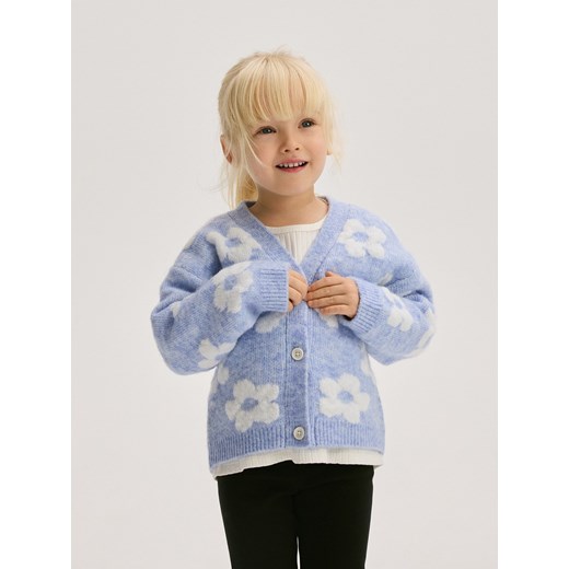 Reserved - Kardigan w kwiaty - jasnoniebieski ze sklepu Reserved w kategorii Swetry dziewczęce - zdjęcie 177578915