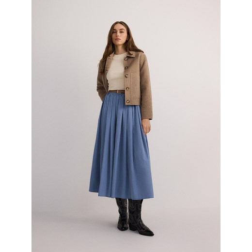 Reserved - Spódnica z paskiem - granatowy Reserved XL Reserved
