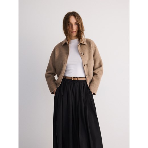 Reserved - Spódnica z paskiem - czarny Reserved S Reserved