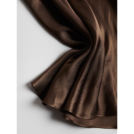 Reserved - Spódnica z wiskozy - brązowy Reserved L Reserved