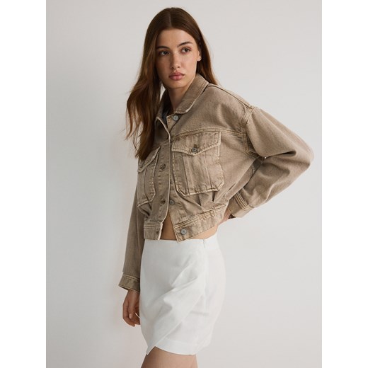 Reserved - Spódnico-szorty z wiskozą - złamana biel ze sklepu Reserved w kategorii Szorty - zdjęcie 177580259