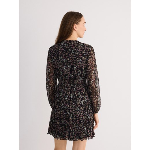 Reserved - Wzorzysta sukienka mini - wielobarwny Reserved L Reserved