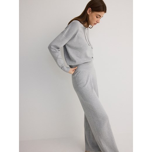 Reserved - Luźnie spodnie z wiskozą - jasnoszary Reserved L Reserved