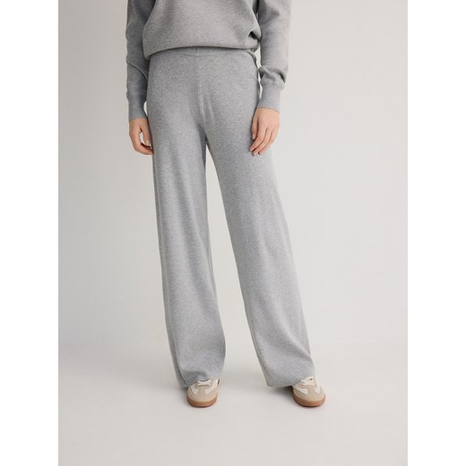 Reserved - Luźnie spodnie z wiskozą - jasnoszary Reserved M Reserved