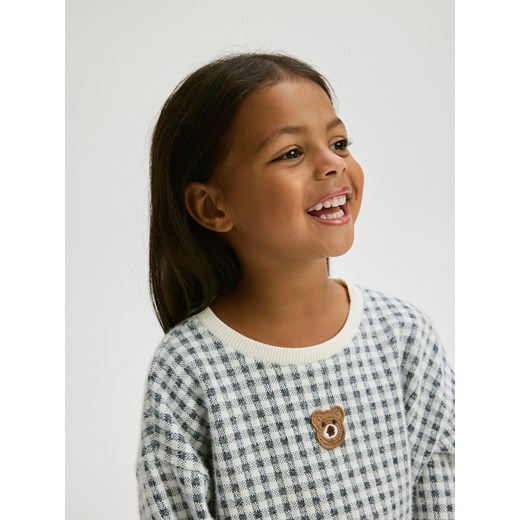 Reserved - Bluza z haftem - złamana biel Reserved 5-2 lata) wyprzedaż Reserved