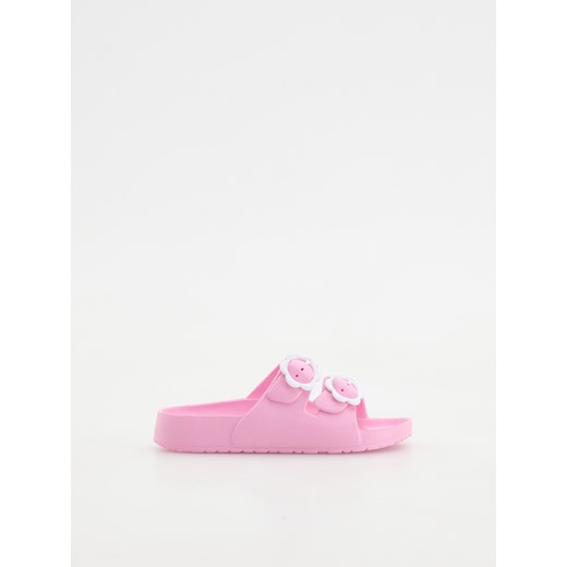 Reserved - Lekkie klapki z paskami - różowy Reserved 28/29 Reserved