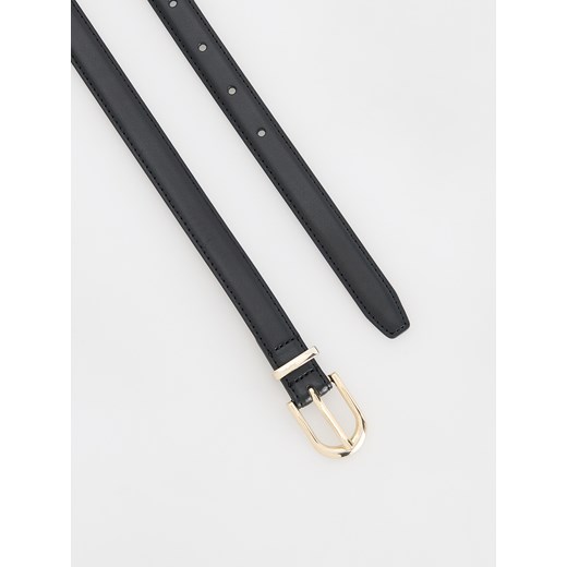 Reserved - Wąski pasek z klamrą - czarny Reserved S Reserved