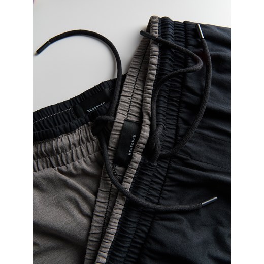 Reserved - Spodnie piżamowe 2 pack - czarny Reserved L Reserved