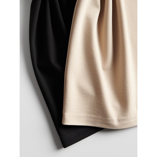 Reserved - Ołówkowa spódnica z wiskozą - beżowy Reserved XXL Reserved