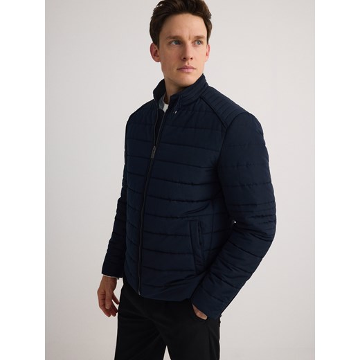 Reserved - Pikowana kurtka biker - granatowy Reserved XXL Reserved