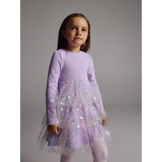 Reserved - Sukienka z tiulem - wielobarwny ze sklepu Reserved w kategorii Sukienki dziewczęce - zdjęcie 177585945