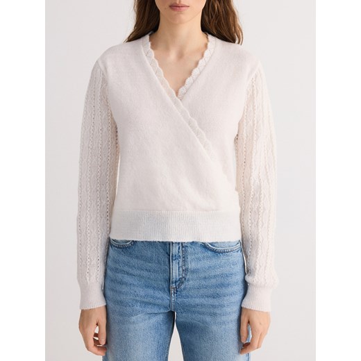 Reserved - Kopertowy sweter - kremowy Reserved M Reserved