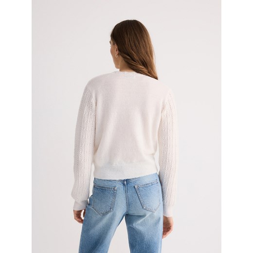 Reserved - Kopertowy sweter - kremowy Reserved M Reserved