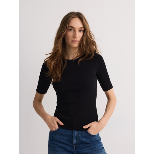 Reserved - T-shirt slim fit - czarny Reserved S Reserved