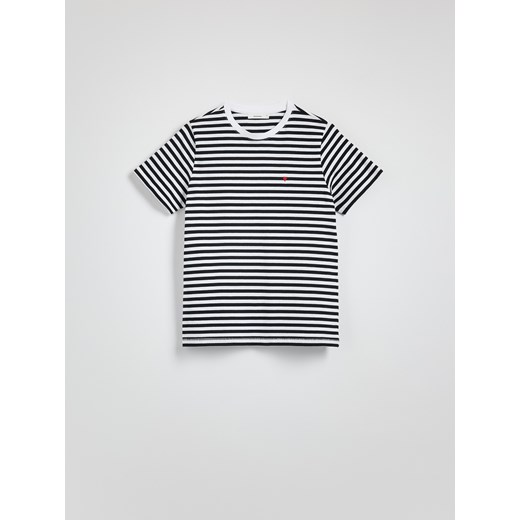 Reserved - T-shirt regular z drobnym haftem - wielobarwny Reserved M Reserved