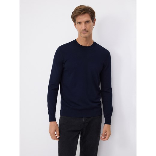 Reserved - Wiskozowy sweter - granatowy Reserved M Reserved