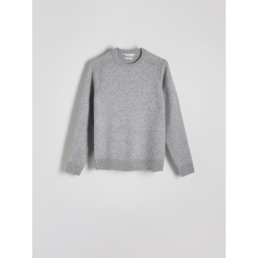 Reserved - Sweter z dodatkiem wełny - szary ze sklepu Reserved w kategorii Swetry męskie - zdjęcie 177588026