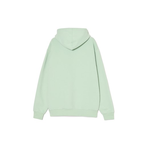 Cropp - Zielona bluza regular z kapturem - zielony Cropp S Cropp