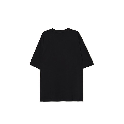 Cropp - Basicowa czarna koszulka comfort - czarny Cropp S Cropp