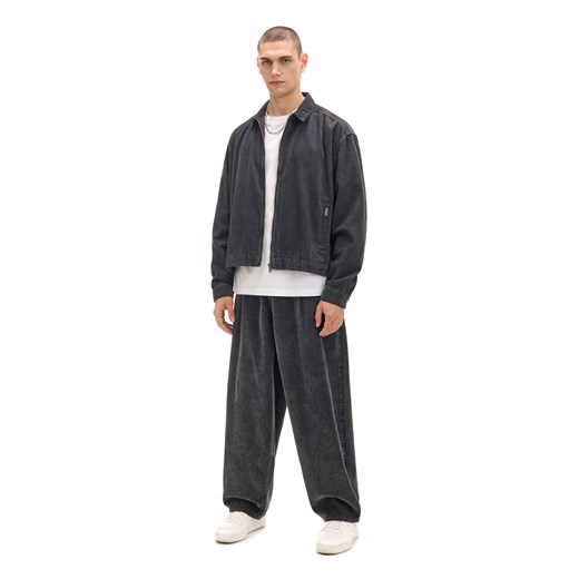 Cropp - Szare sztruksowe spodnie baggy - szary Cropp 32 Cropp
