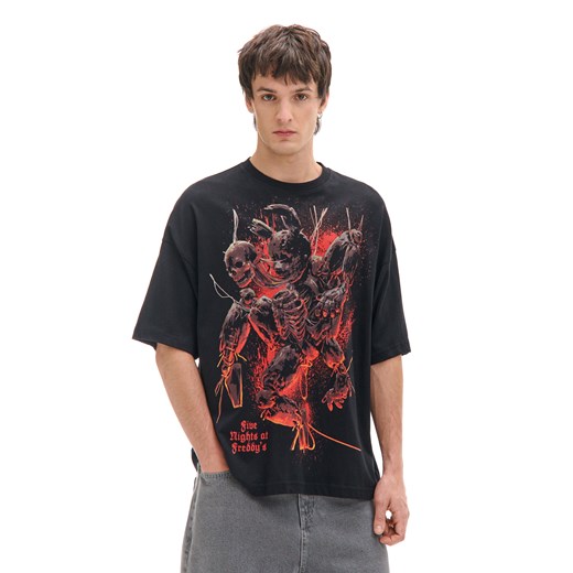 Cropp - Czarny T-shirt Five Nights at Freddy's - czarny Cropp M Cropp