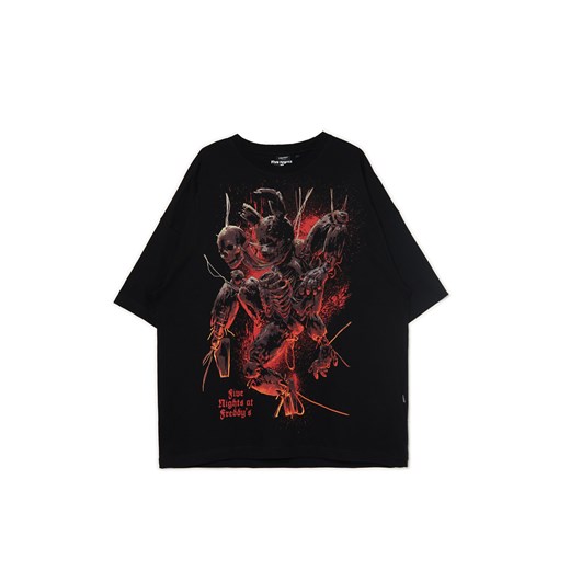 Cropp - Czarny T-shirt Five Nights at Freddy's - czarny Cropp XL Cropp