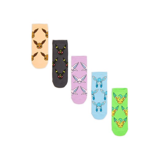 Cropp - 5 pack skarpet z Eevee i jego ewolucjami - wielobarwny ze sklepu Cropp w kategorii Skarpetki damskie - zdjęcie 177589075