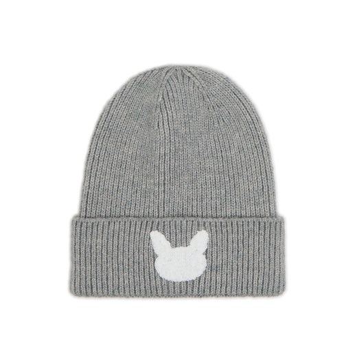 Cropp - Szara czapka beanie z naszywką królika - szary Cropp Uniwersalny Cropp