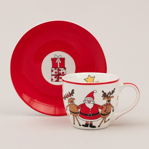 Filiżanka ze spodkiem Spirit of Christmas porcelana 200ml - id: 811-140 - marki Dekoria - 177591439 Filiżanka ze spodkiem Spirit of Christmas porcelana 200ml ze sklepu dekoria.pl w kategorii Dekoracje bożonarodzeniowe - zdjęcie 177591439