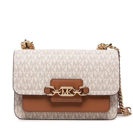 Torebka MICHAEL Michael Kors Heather 30S2G7HL3B Beżowy ze sklepu eobuwie.pl w kategorii Kopertówki - zdjęcie 177593326