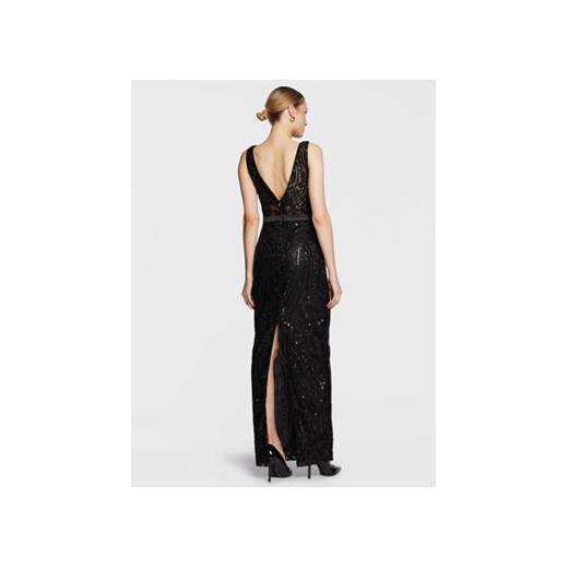 Fracomina Sukienka wieczorowa FQ23SD3002W62401 Czarny Slim Fit Fracomina XS MODIVO