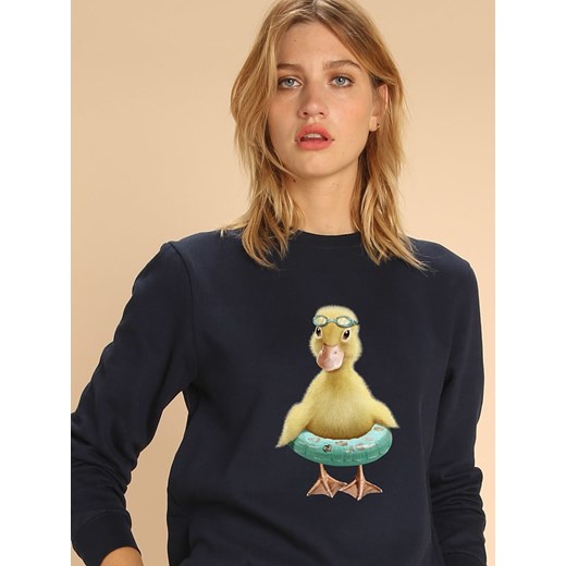 WOOOP Bluza "Duck" w kolorze granatowym ze sklepu Limango Polska w kategorii Bluzy damskie - zdjęcie 177621395