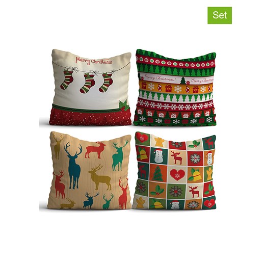 Colorful Cotton Poduszki (4 szt.) ze wzorem Colorful Cotton 43x43 cm Limango Polska okazja