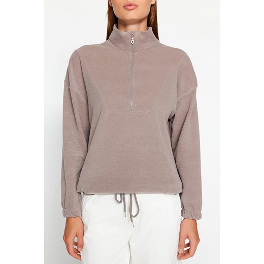 trendyol Bluza w kolorze beżowym ze sklepu Limango Polska w kategorii Bluzy damskie - zdjęcie 177623387