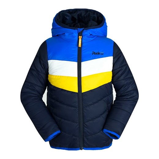 Peek U Całoroczna kurtka pikowana &quot;Baz&quot; w kolorze granatowym ze sklepu Limango Polska w kategorii Kurtki chłopięce - zdjęcie 177625118
