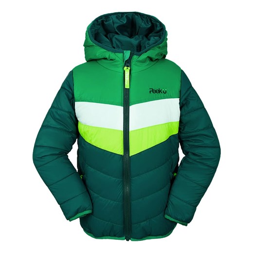 Peek U Całoroczna kurtka pikowana &quot;Baz&quot; w kolorze zielonym ze sklepu Limango Polska w kategorii Kurtki chłopięce - zdjęcie 177625145