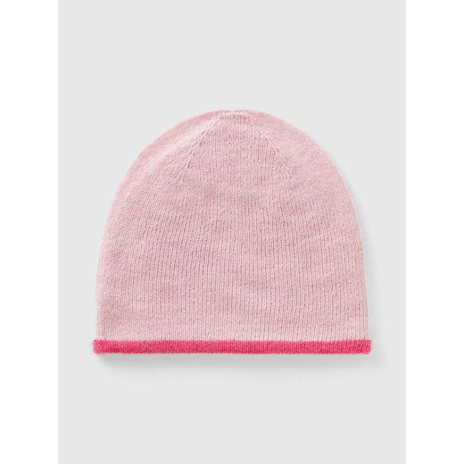 Benetton Dwustronna czapka beanie w kolorze różowym 168 okazyjna cena Limango Polska