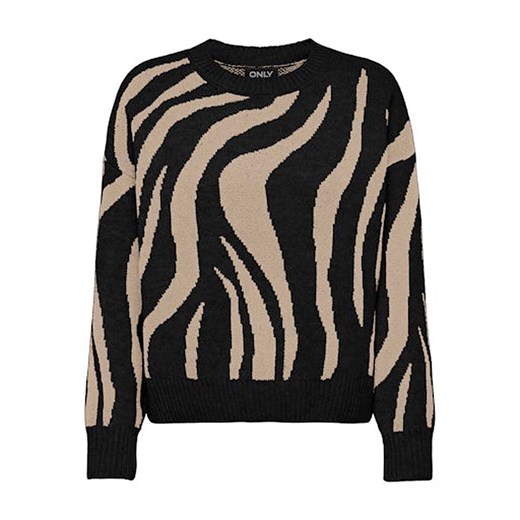 ONLY Sweter w kolorze beżowo-czarnym ze sklepu Limango Polska w kategorii Swetry damskie - zdjęcie 177631075