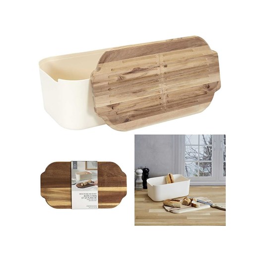 Make a Wish Chlebak w kolorze biało-brązowym - 33 x 19 x 12 cm ze sklepu Limango Polska w kategorii Pojemniki kuchenne - zdjęcie 177631095