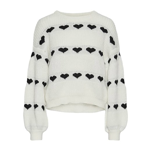 Pieces Sweter w kolorze biało-czarnym ze sklepu Limango Polska w kategorii Swetry damskie - zdjęcie 177631285