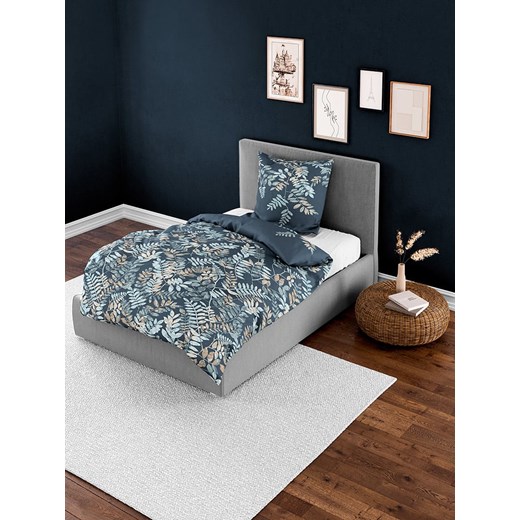 Bierbaum Komplet pościeli satynowej w kolorze granatowym Bierbaum 155x220 cm wyprzedaż Limango Polska