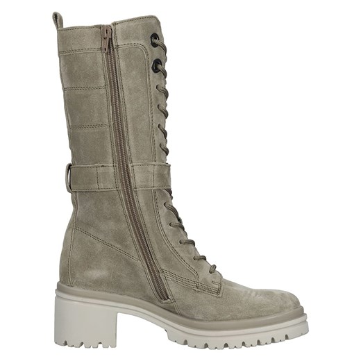 Gabor Skórzane kozaki w kolorze khaki Gabor 40,5 okazja Limango Polska