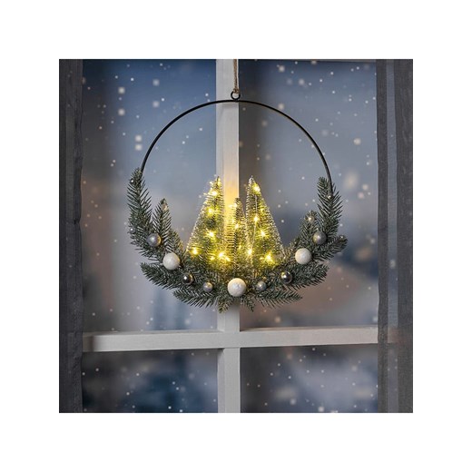 Profiline Dekoracyjna zawieszka LED "Christmas" w kolorze czarno-zielonym - Ø 30 cm - id: 16317762 - marki Profiline - 177633119 Profiline Dekoracyjna zawieszka LED "Christmas" w kolorze czarno-zielonym - Ø 30 cm ze sklepu Limango Polska w kategorii Dekoracje - zdjęcie 177633119