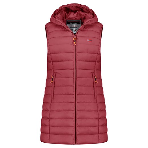 Geographical Norway Kamizelka pikowana &quot;Vatikolor&quot; w kolorze bordowym ze sklepu Limango Polska w kategorii Kamizelki damskie - zdjęcie 177635036