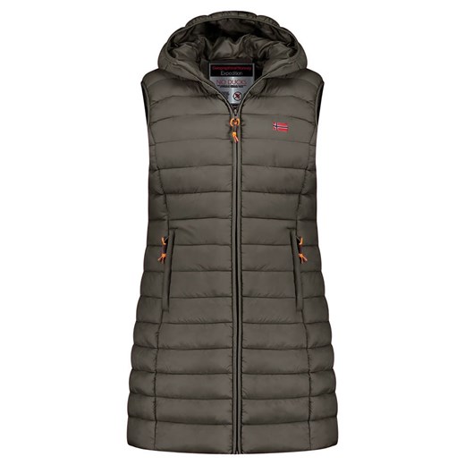 Geographical Norway Kamizelka pikowana &quot;Vatikolor&quot; w kolorze khaki ze sklepu Limango Polska w kategorii Kamizelki damskie - zdjęcie 177635056